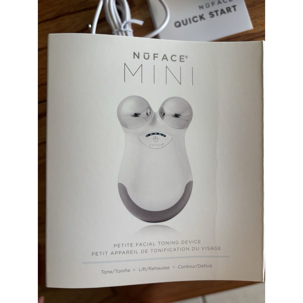 Nuface Mini Facial Toning Device & Ionized Booster, Facial Towelette, Case